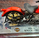 1936 EL Knucklehead V Twin Maisto Scale 1:18 Harley Motorcycle Toy Collectible