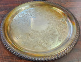 VTG WM Rogers 870 12" Chip/Dip Ornate Serving Platter Plate Silver Plated