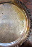 VTG WM Rogers 870 12" Chip/Dip Ornate Serving Platter Plate Silver Plated