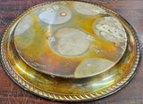 VTG WM Rogers 870 12" Chip/Dip Ornate Serving Platter Plate Silver Plated