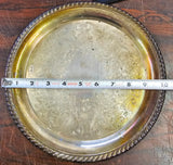 VTG WM Rogers 870 12" Chip/Dip Ornate Serving Platter Plate Silver Plated