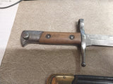 BEHR 180 2 Blade Bayonet Fixed Knife Scabbard WW2 Italian Military