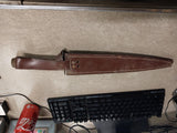 Vtg 12' Sword Knife Sheath Stamped Tooled Deer Vintage Belt Pouch