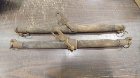 Vtg Antique Farm Hitch Tool Wooden Single Horse Mule Oxen Wagon Harness Plow
