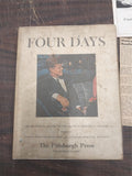 Vtg Four Days Book Death President Kennedy Pittsburgh Press Extra Clippings