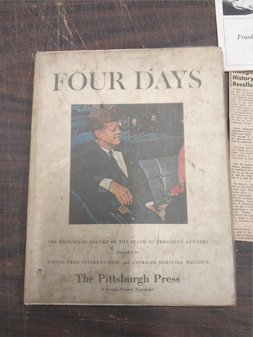 Vtg Four Days Book Death President Kennedy Pittsburgh Press Extra Clippings