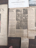 Vtg Four Days Book Death President Kennedy Pittsburgh Press Extra Clippings