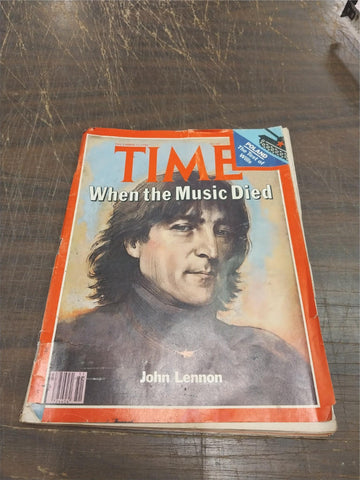 Vtg Time Magazine John Lennon December 22, 1980 Reading History Music Died
