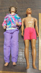 1960s Mattel Inc Malaysia Pink Beach Ken Purple Disco Blue Eyes Brown Blonde
