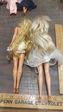 1960s Mattel Dressed Up Blonde Hair Blue Eyes Barbie White Glitter Dresses Tan