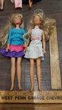 1980s Hasbro Sister Barbies Pink Flower Dress Blue Ruffle Blonde Hair Blue Eyes