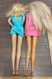 196s Mattel Dance Club Party Barbie Blue Hot Pink Dress Blonde Hair Blue Eyes