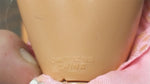 1960s Mattel Dance Party Barbie Blue Dress Pink Halter Hair Accessory Blonde