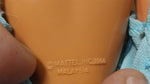 1960s Mattel Dance Party Barbie Blue Dress Pink Halter Hair Accessory Blonde