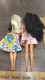 1980 1970 Mattel Classy Barbie Black Hair Pink Dress Blonde Crop Top Skirt Blue