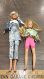 1970s Mattel Barbie Little Sister Denim Outfit Pink Short Blonde Hair Blue Eyes
