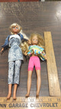 1970s Mattel Barbie Little Sister Denim Outfit Pink Short Blonde Hair Blue Eyes