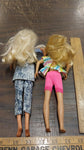 1970s Mattel Barbie Little Sister Denim Outfit Pink Short Blonde Hair Blue Eyes