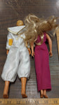 1980's Mattel Date Night Purple Dressed Barbie Aladdin Outfit Ken Blonde Blue