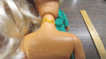 1990s Mattel Barbie Blue Eyes Blonde Ken Brown Ponytail Green Dress Pant Suit