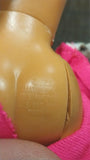 1966 Mattel Work Out Dance Short Brown Hair Brown Eyes Pink Stars
