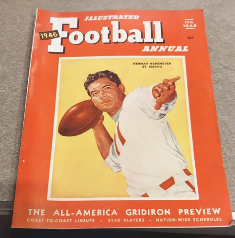 1946 Football Illustrated Herman Wedemeyer St. Mary's 17th Year All American