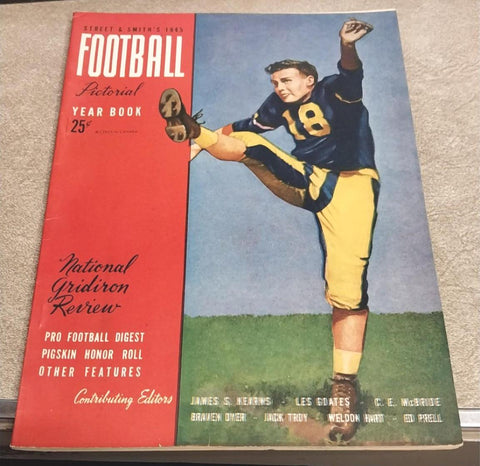 Vtg 1945 Street Smiths Football Pictorial Yearbook National Gridiron Magazine