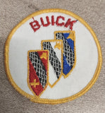 Vintage Buick Label Embroidered Red White Blue Patch Fabric