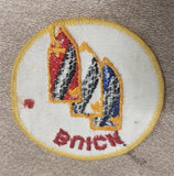 Vintage Buick Label Embroidered Red White Blue Patch Fabric