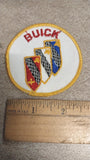 Vintage Buick Label Embroidered Red White Blue Patch Fabric