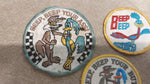 Vtg Mopar Muscle Car Plymouth Road Runner Set of 3 Patches Beep Beep