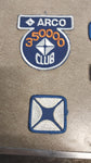 Vtg Arco Club Set of 4 Gasoline Station Patches Embroidered 400000 350000