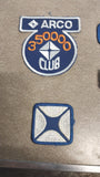 Vtg Arco Club Set of 4 Gasoline Station Patches Embroidered 400000 350000