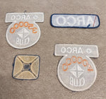 Vtg Arco Club Set of 4 Gasoline Station Patches Embroidered 400000 350000
