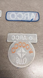 Vtg Arco Club Set of 4 Gasoline Station Patches Embroidered 400000 350000