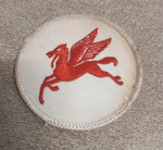 1960s Vintage Mobil Oil Uniform Service Patch Station Pegasus Red White Round