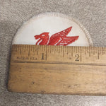 1960s Vintage Mobil Oil Uniform Service Patch Station Pegasus Red White Round