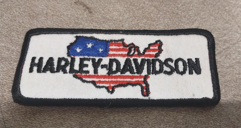 Vtg Harley Davidson Map US Embroidered Biker Patch America Motorcycles