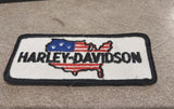 Vtg Harley Davidson Map US Embroidered Biker Patch America Motorcycles