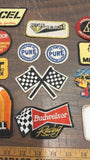 Lot of 15 Patches Racing Oil Armor All Budweiser Grey Rock Cat Deisel Pure Hodak