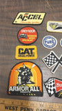 Lot of 15 Patches Racing Oil Armor All Budweiser Grey Rock Cat Deisel Pure Hodak