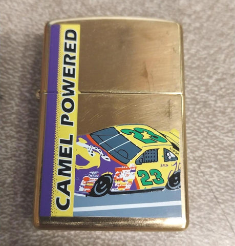 Brass Zippo Camel Powered #23 Jimmy Spencer Bradford Pa Nascar May 1997