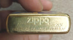 January 1999 6 Camel Heard Corners Solid Brass Zippo Unfired Gold Blue