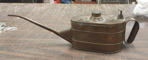 Brass Railroad Oil Can Vtg Antique Rare PAT'D May 88 March 90