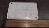 Vtg White Tin Oil Sign 1982 Solid Liquid Fuel Dealer Harrisburg Plates Tags