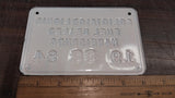 Vtg White Blue 1984 Solid Liquid Fuel Dealer Harrisburg Plates Tags Tin Oil