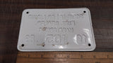 1986 Vtg White Solid Liquid Fuel Dealer Harrisburg Tin Plates Tags Oil Gas Sign