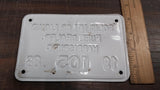 1986 Vtg White Solid Liquid Fuel Dealer Harrisburg Tin Plates Tags Oil Gas Sign