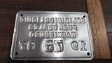 Vtg 1987 Maroon Solid Liquid Fuel Dealer Harrisburg Tin Sign Oil Gas Tags Plate