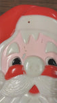 Vtg Retro Double Sided Santa Face Blow Mold Light Up Christmas Decor Window Wall